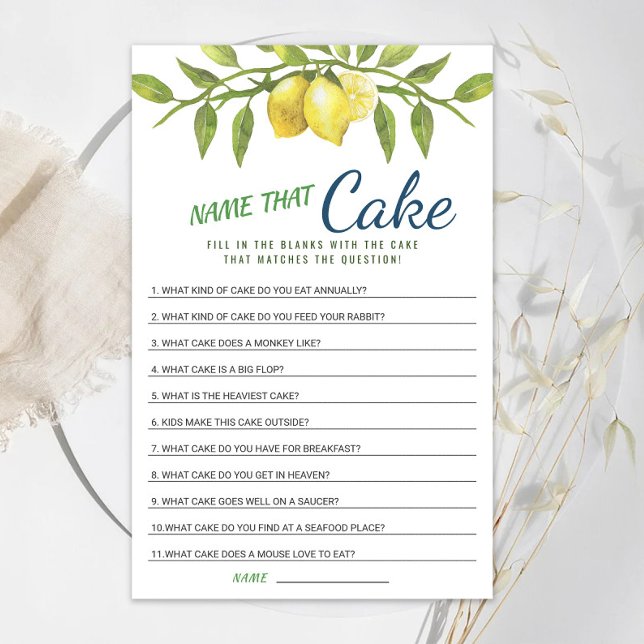 Papier Citrons doux et verdure Jeu de Fête des mariées ch (Créateur téléchargé)