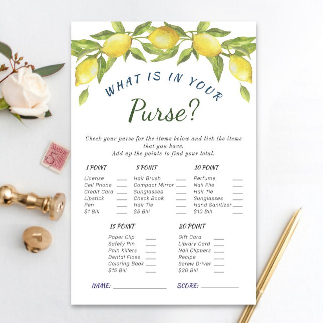 Papier Citrons doux et verdure Jeu de Fête des mariées ch (Créateur téléchargé)