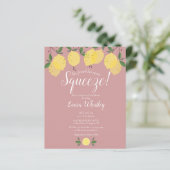 Papier Citrons Dusty Rose Invitation budgétaire Fête des  (Debout devant)