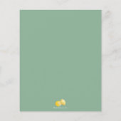 Papier Citrons Eucalyptus Budget Douche nuptiale Invitati (Dos)