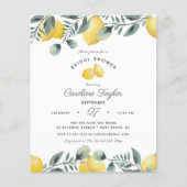 Papier Citrons Eucalyptus Budget Douche nuptiale Invitati (Devant)