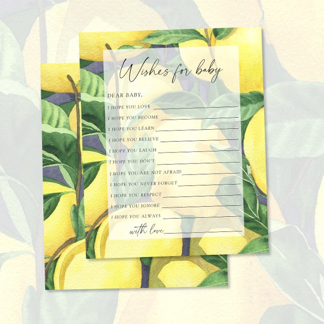 Papier Citrons - Jeu de fête | voeux pour le jeu pour béb (Créateur téléchargé)