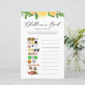 Papier Citrons & Oranges Emoji Baby shower (Debout devant)