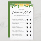 Papier Citrons & Oranges Maman ou papa Il a dit qu'elle a (Devant / Derrière)