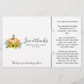 Papier Citrouille Automne Baby shower Candy Bar Wrapper (Devant)