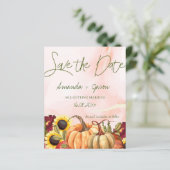 Papier Citrouille Automne Floral Mariage de automne Enreg (Debout devant)