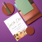 Papier Citrouille Automne Floral Mariage de automne Enreg