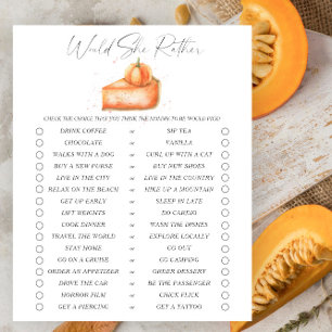Papier Citrouille baby shower à tarte Voudrait-elle Plair