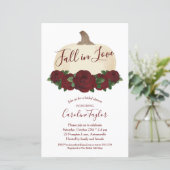 Papier Citrouille blanc Bourgogne Floral Fête des mariées (Debout devant)