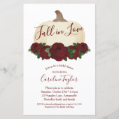 Papier Citrouille blanc Bourgogne Floral Fête des mariées (Devant)