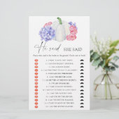 Papier Citrouille blanc Il a dit qu'elle a dit jeu de dou (Debout devant)