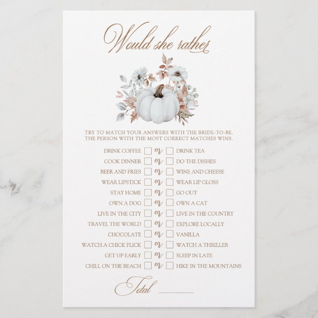 Papier Citrouille Blanc Voudrait Elle Plutôt Fête des mar (Devant)