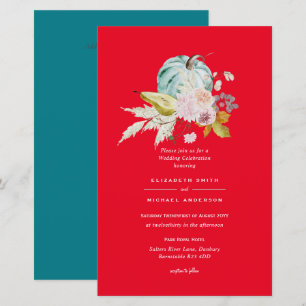 Papier CITROUILLE BUDGET Automne Floral Mariage Inviter A