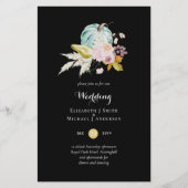 Papier CITROUILLE BUDGET Automne Floral Mariage Inviter A (Devant)