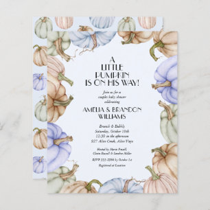 Papier Citrouille Budget Boy Baby Shower Invitations