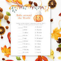 Citrouille d'automne. Bébé autour du monde jeu