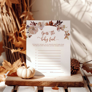 Papier Citrouille d'automne devine le jeu de nourriture p