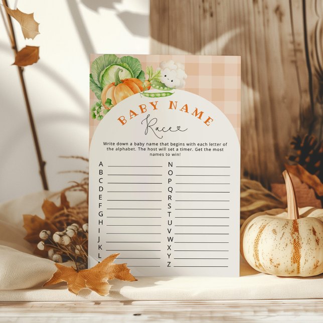 Papier Citrouille d'automne local jeu de nom race de bébé (Créateur téléchargé)