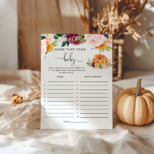 Papier Citrouille d'automne Nom de la chanson jeu de baby