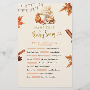 Papier Citrouille d'automne Nom que Baby Song Jeux