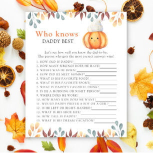 Papier Citrouille d'automne - Qui connaît Daddy meilleur