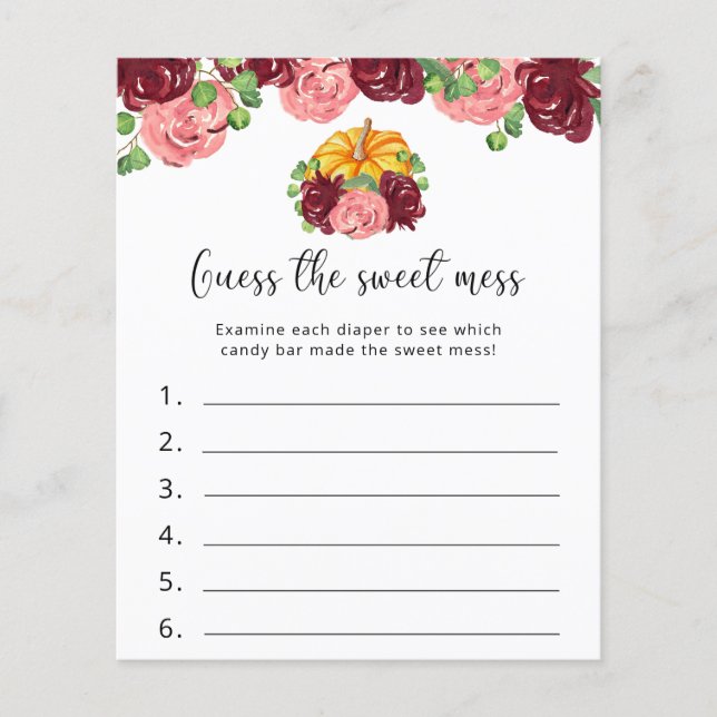 Papier Citrouille - Devinez la douceur du jeu - Baby show (Devant)