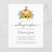 Papier Citrouille Eucalyptus Réception de mariage Invitat (Devant)