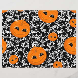 Papier Citrouille OrangeBlack Halloween
