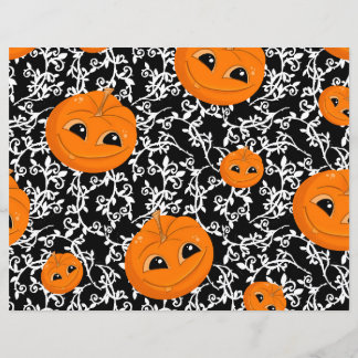 Papier Citrouille OrangeBlack Halloween