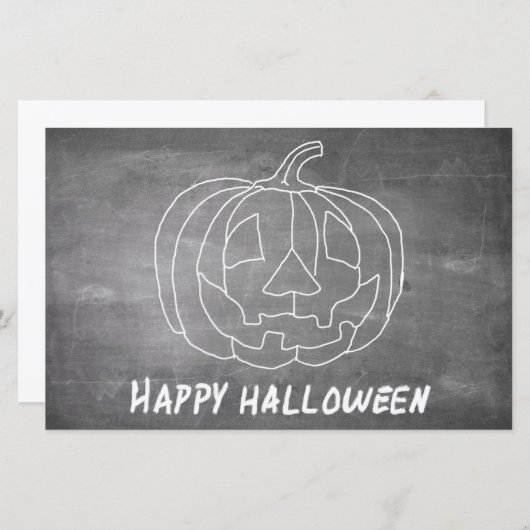 Papier Citrouille pour Halloween 1 aspect tableau (Devant / Derrière)