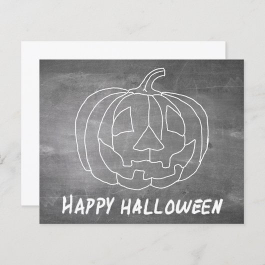 Papier Citrouille pour Halloween 1 aspect tableau (Devant / Derrière)