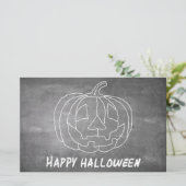 Papier Citrouille pour Halloween 1 aspect tableau noir (Debout devant)