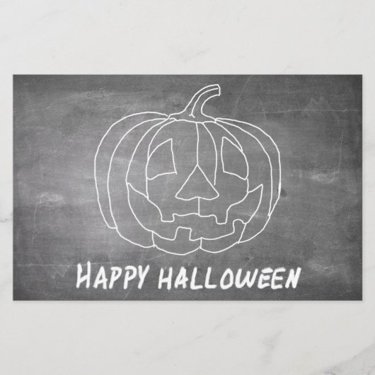 Papier Citrouille pour Halloween 1 aspect tableau noir (Devant)