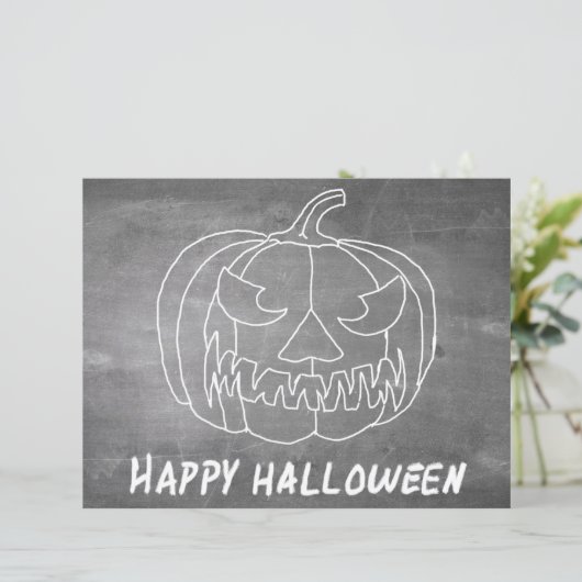 Papier Citrouille pour Halloween 2 aspect tableau (Debout devant)