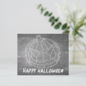 Papier Citrouille pour Halloween 6 aspect tableau (Debout devant)
