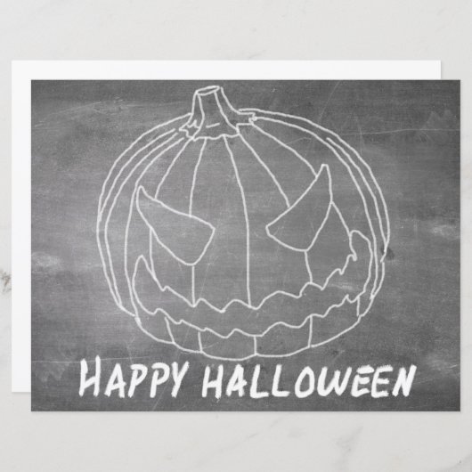 Papier Citrouille pour Halloween 6 aspect tableau (Devant / Derrière)