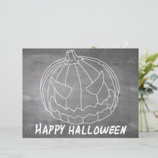 Papier Citrouille pour Halloween 6 aspect tableau (Debout devant)