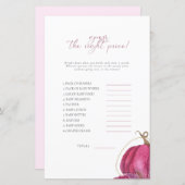 Papier Citrouille Rose Devine Le Baby shower De Prix Jeu (Devant / Derrière)