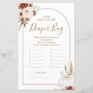 Papier Citrouille Rustic Boho Fall In love Jeu de sac de