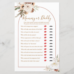 Papier Citrouille Rustic Boho Fall In Love Maman ou Papa