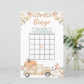 Papier Citrouille Rustic Truck Baby shower Bingo Jeu (Debout devant)
