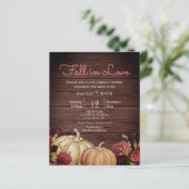 Papier Citrouille rustique | Invitation de douche nuptial (Debout devant)