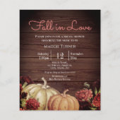 Papier Citrouille rustique | Invitation de douche nuptial (Devant)