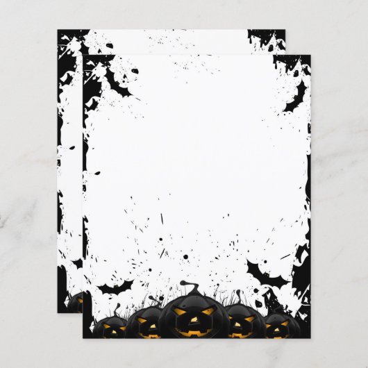 Papier Citrouilles effrayants (Devant / Derrière)