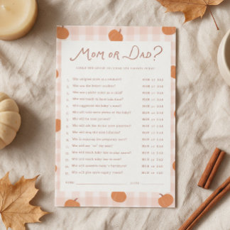 Papier Citrouilles Mignonnes Jeu de Baby Shower Maman ou
