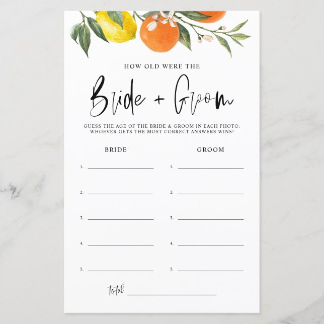 Papier Citrus Botanique Quel Âge Avait L'Épouse Et La Piè (Devant)