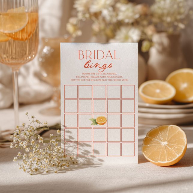 Papier Citrus Bridal Shower Bingo Game  (Créateur téléchargé)