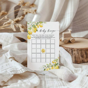 Papier Citrus citron Baby shower bébé Bingo Jeu