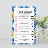 Papier Citrus Citron bleu Carrelage Fête des mariées Jeu (Debout devant)