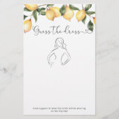 Papier Citrus citron Guess la robe nuptiale jeu de douche (Devant)